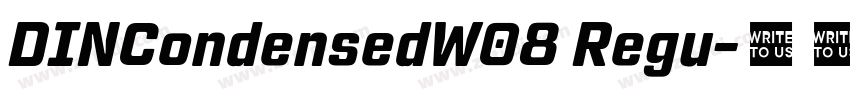DINCondensedW08 Regu字体转换